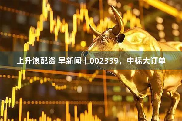 上升浪配资 早新闻｜002339，中标大订单